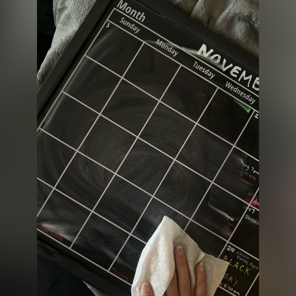 Black Chalkboard Calendar with Notes - Picture 3 of 3